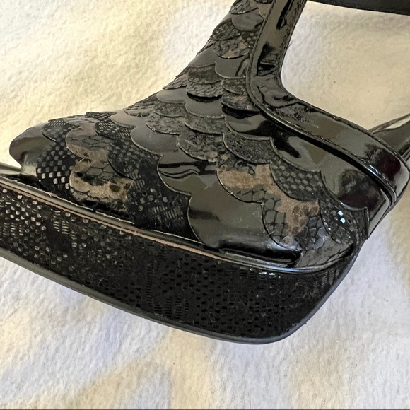 NWOB Lovely People Leather Platform PeepToe Stilettos - Picture 9 of 16